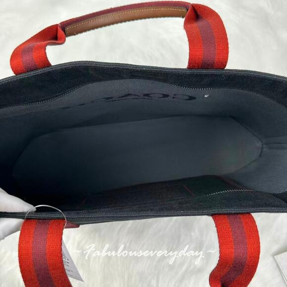 Coach Men's Canvas Tote Bag 38 In Black CJ486 NWT - Picture 9 of 10